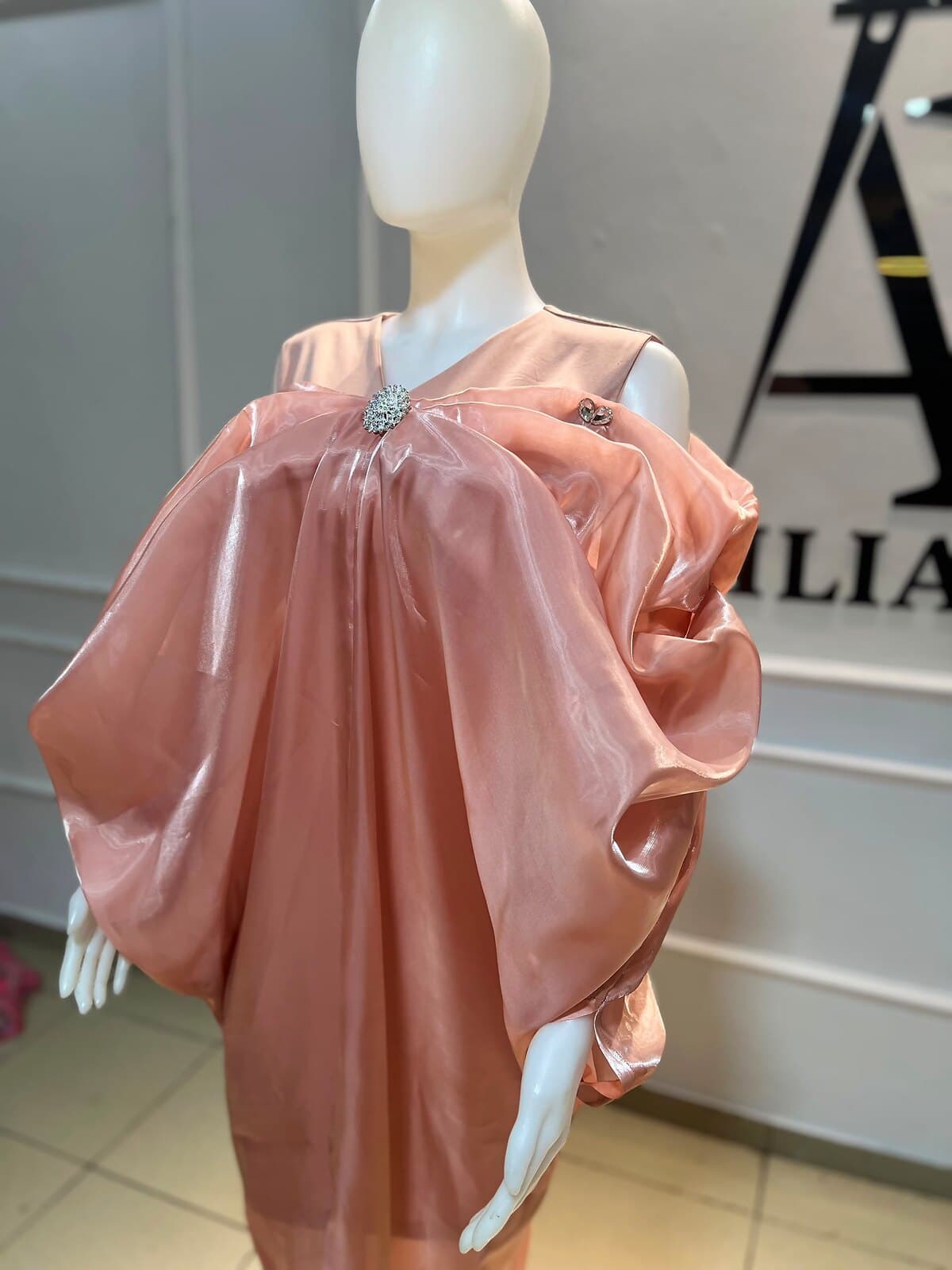 peach organza